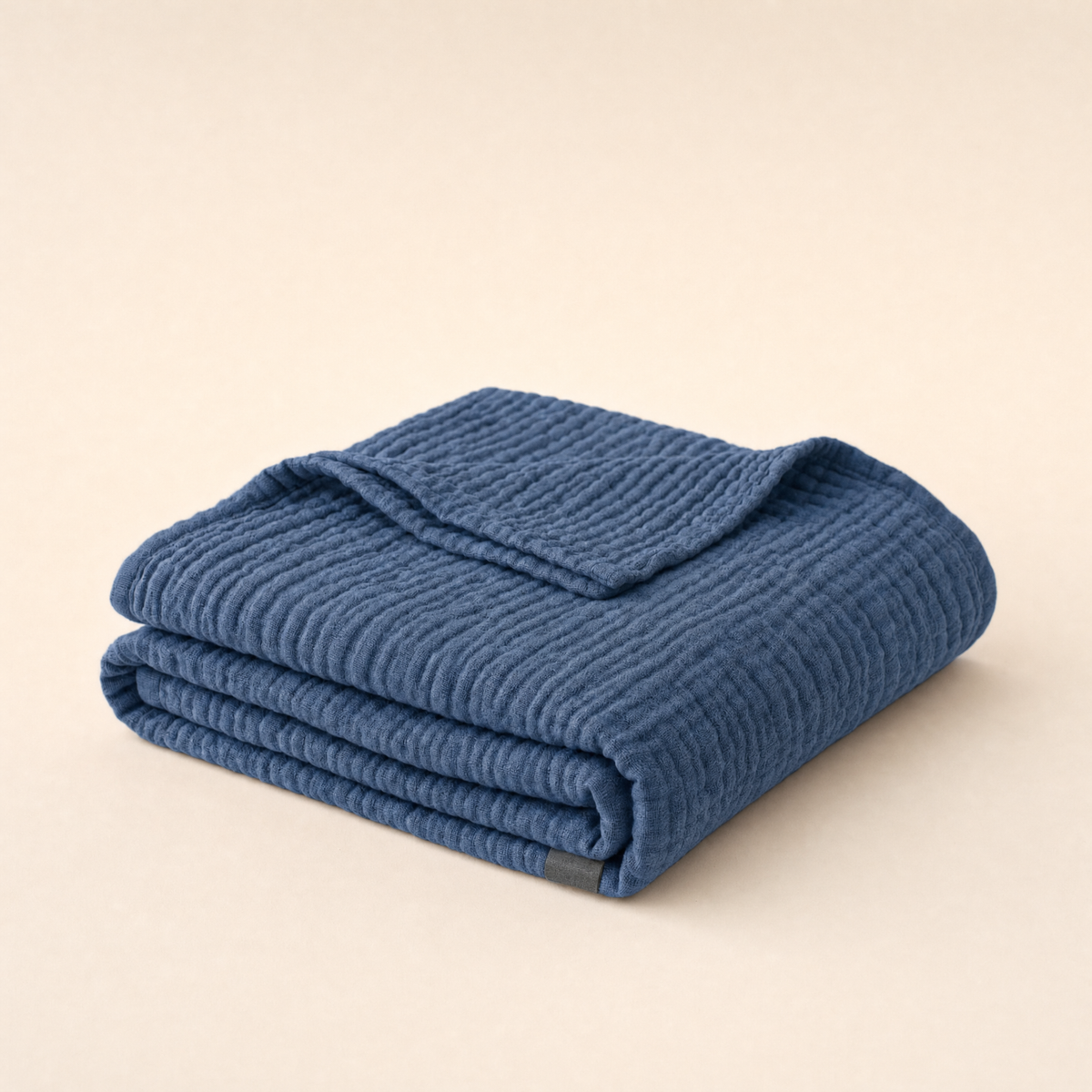 Couverture en mousseline Breeze bleue