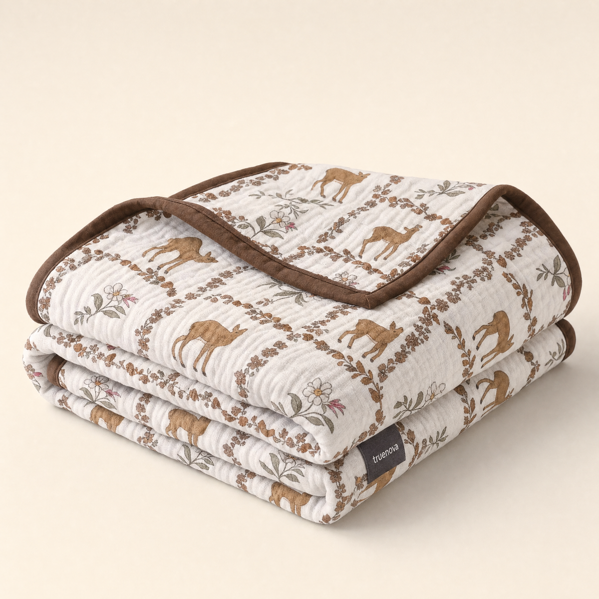 Couverture en mousseline Breeze à motif de cerf