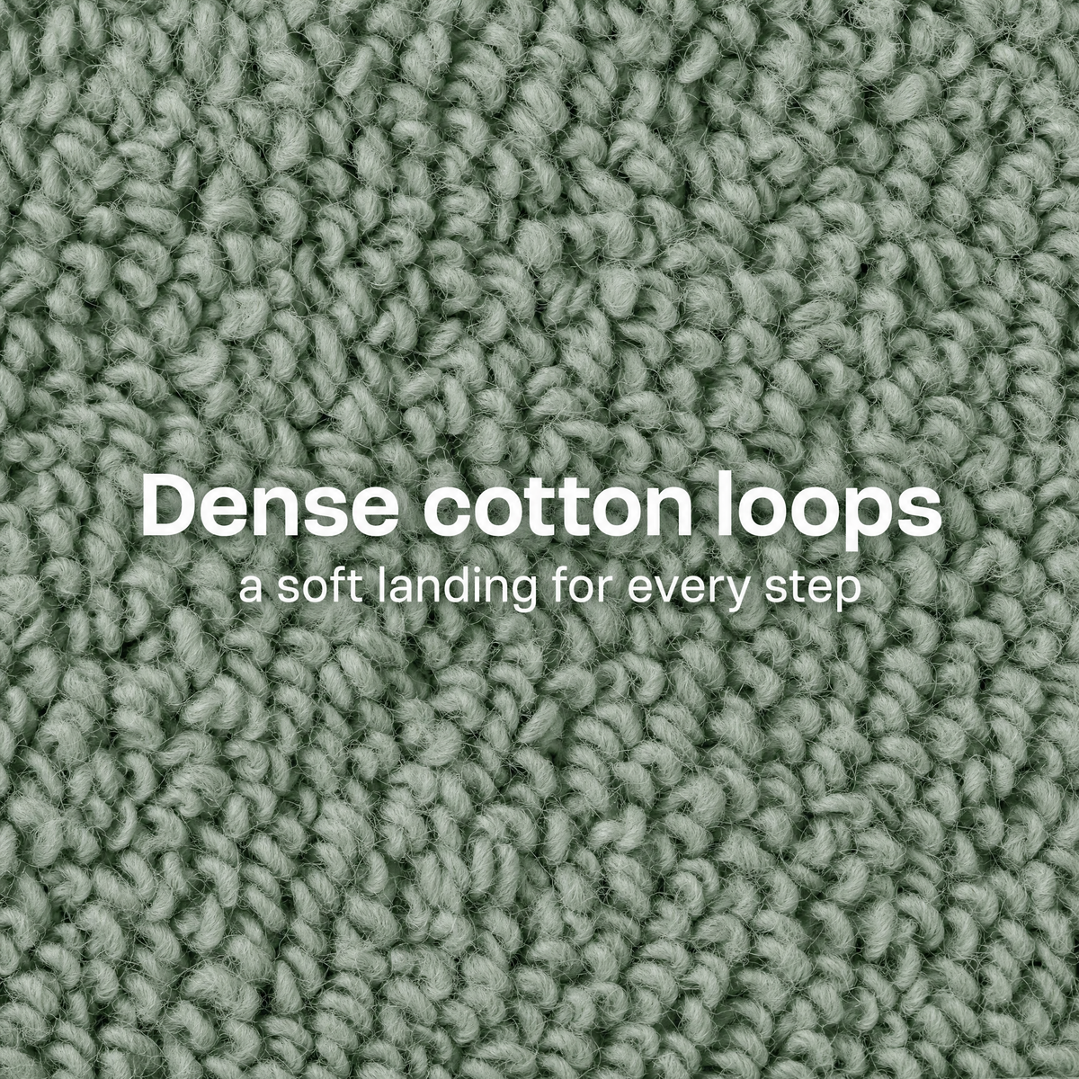 Close-up of the dense cotton loops of the Solace bath mat