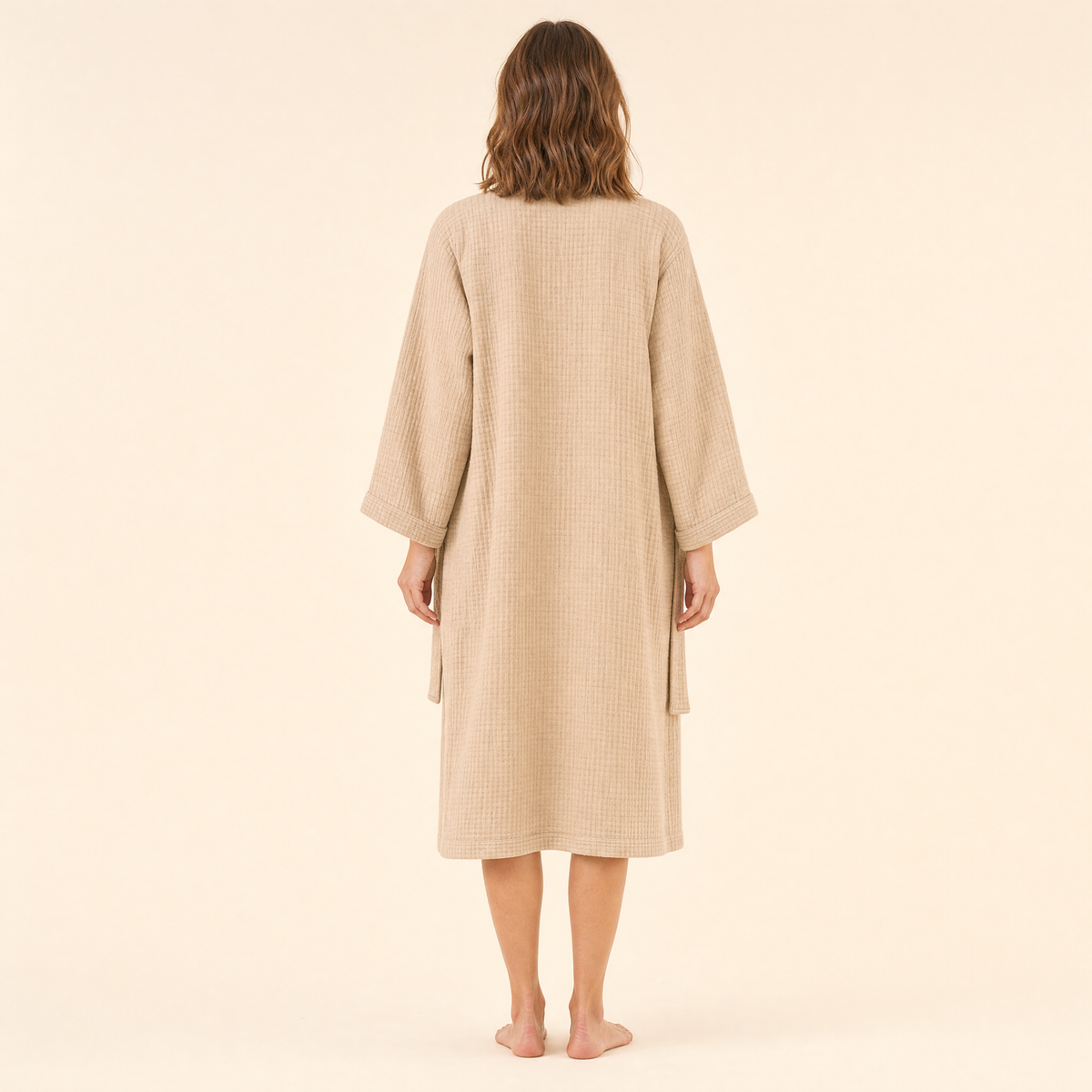 Back view of the Breeze muslin robe