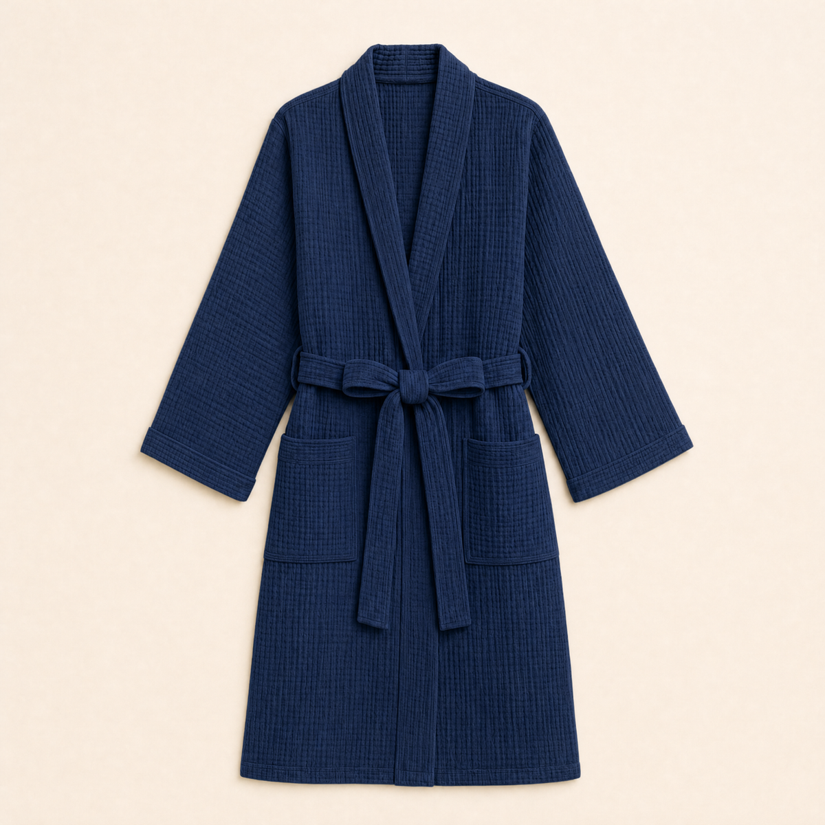 Breeze four-season muslin robe in Blue