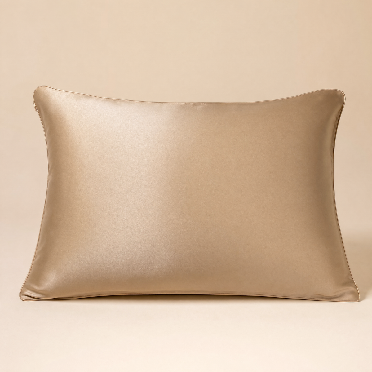Pure silk pillowcase in caramel