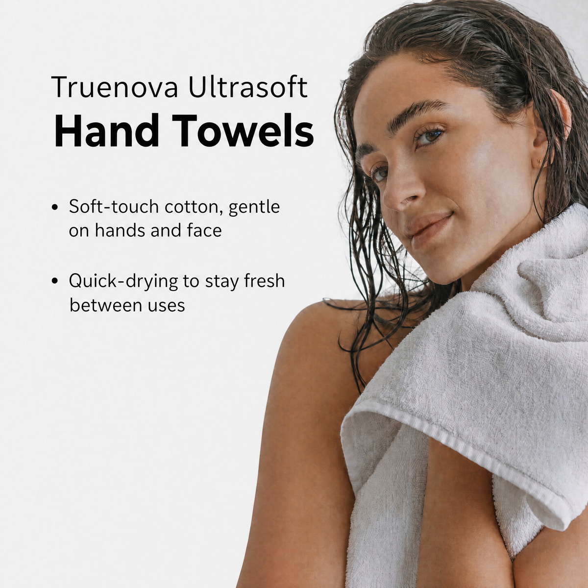 Truenova Ultrasoft hand towels, soft-touch cotton