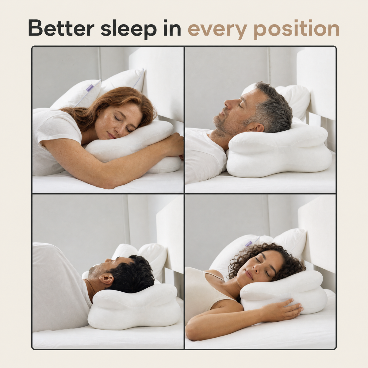 Better sleep in every position on the Orbit pillow