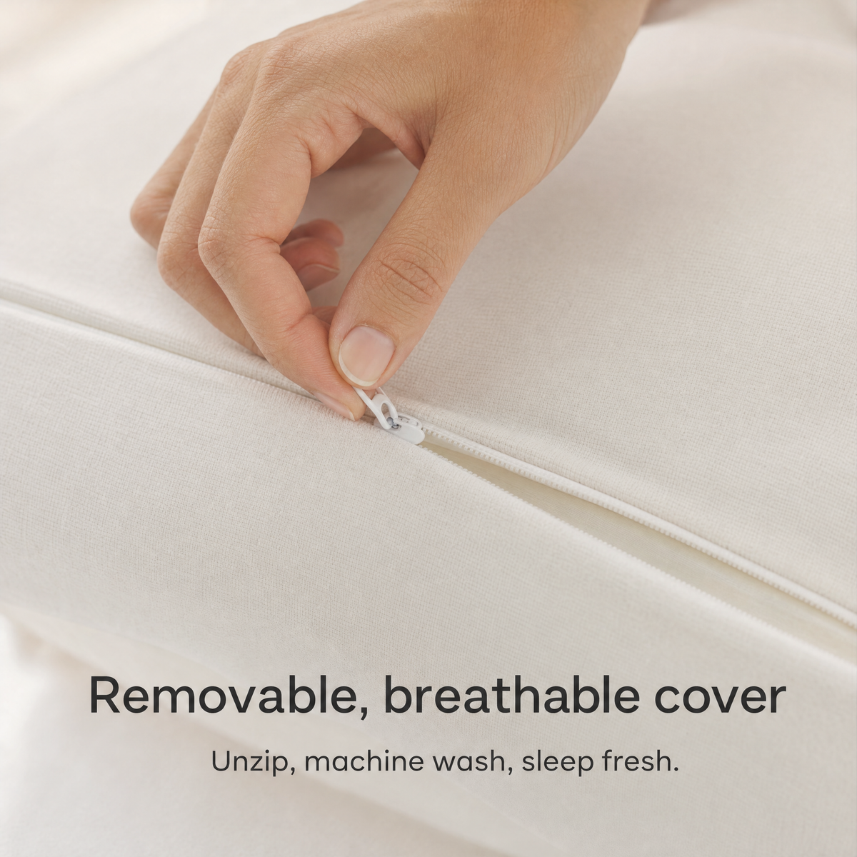 Removable, machine washable Orbit pillow cover