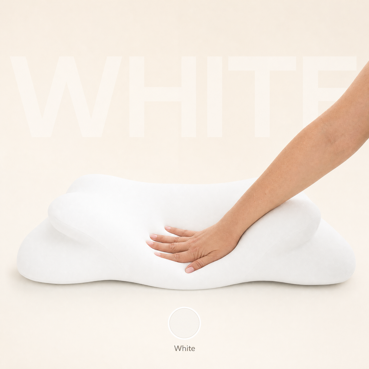 Orbit pillow in White