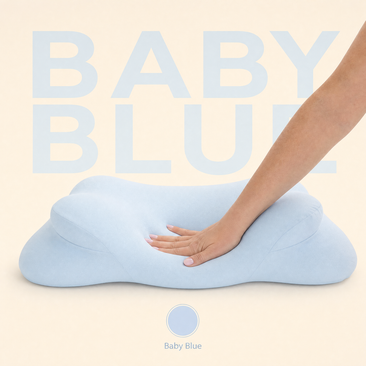 Orbit pillow in Baby Blue