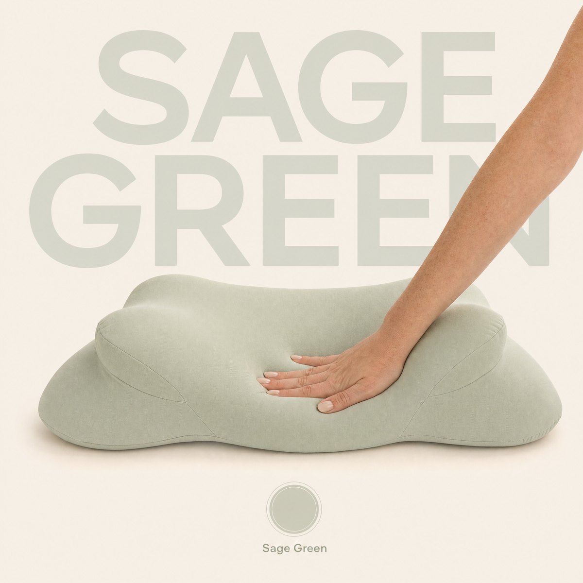 Orbit pillow in Sage Green