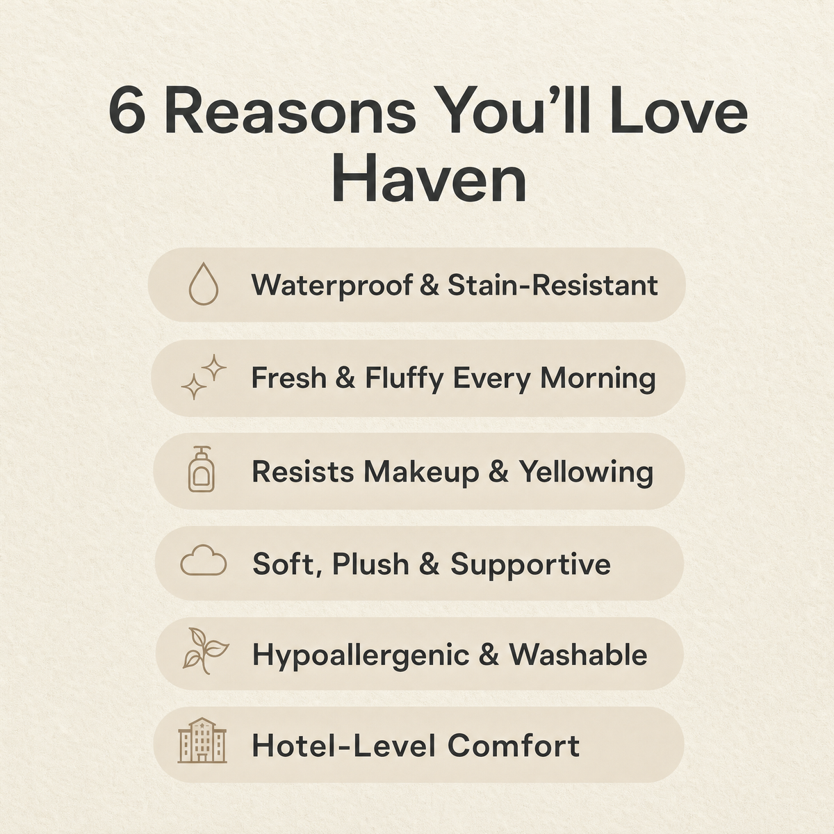 6 reasons you'll love the Haven hotel pillow