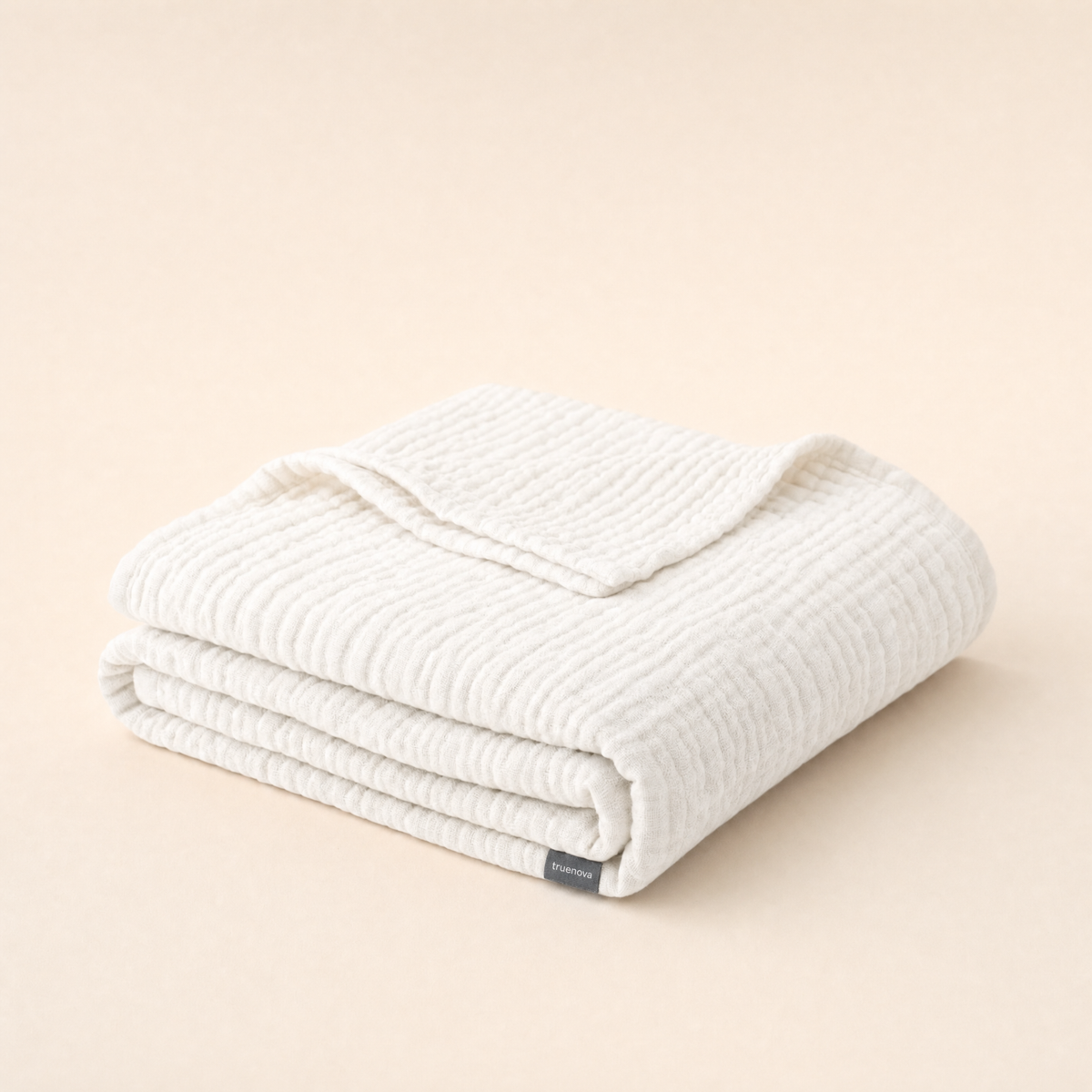 Couverture en mousseline Breeze blanche