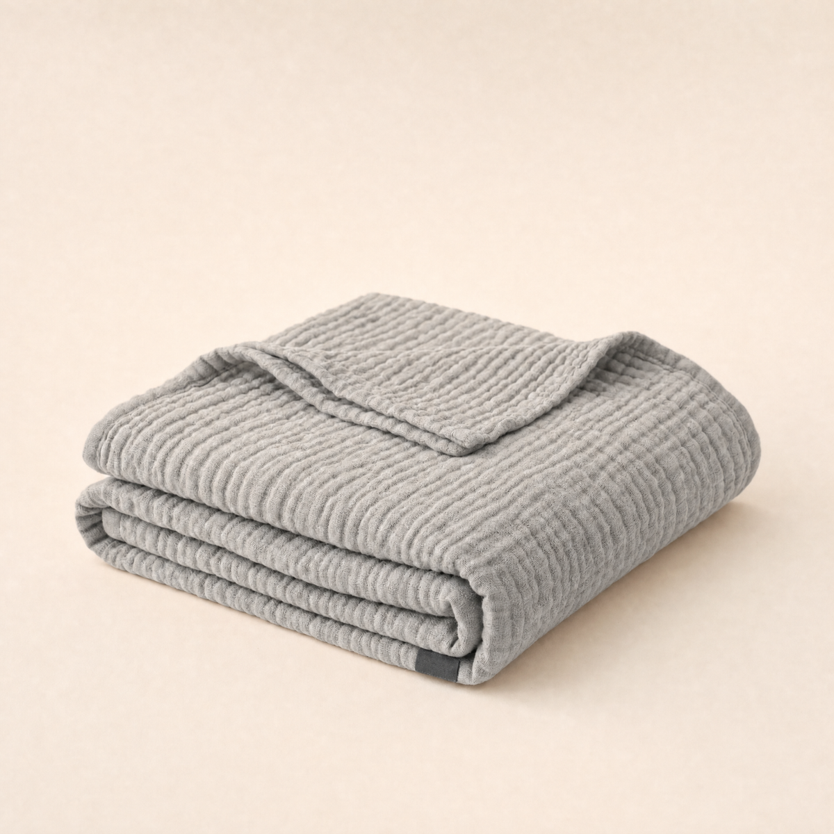Couverture en mousseline Breeze grise