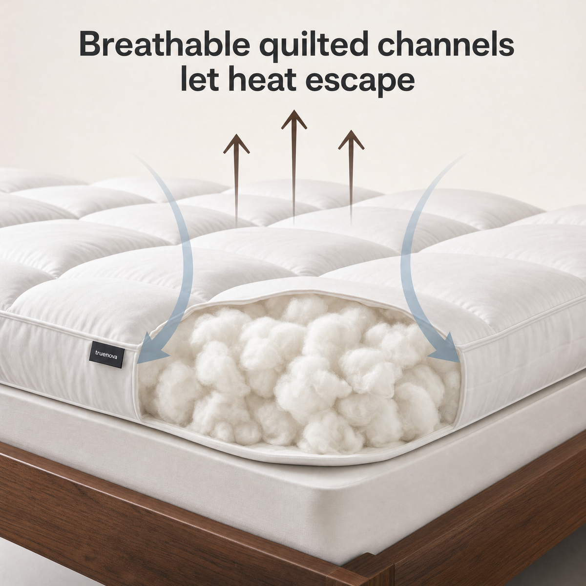 Breathable quilted channels let heat escape