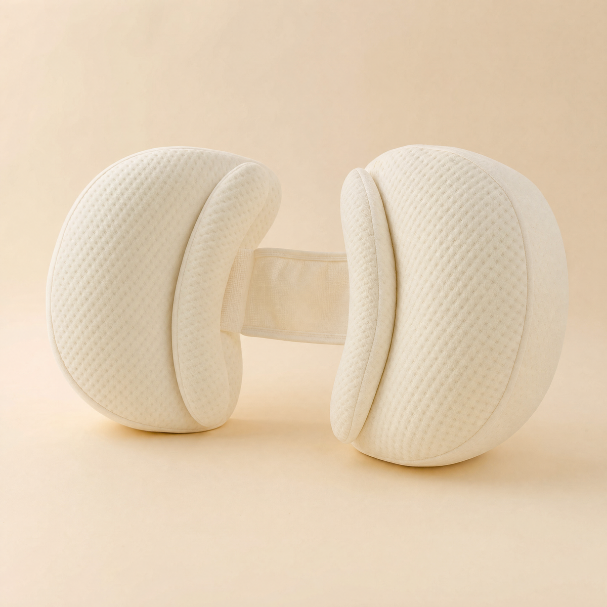 Cream maternity pillow with two support wedges