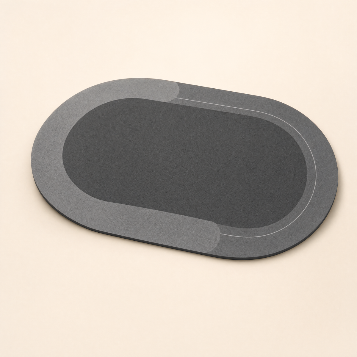 Pebble quick-dry stone bath mat in charcoal