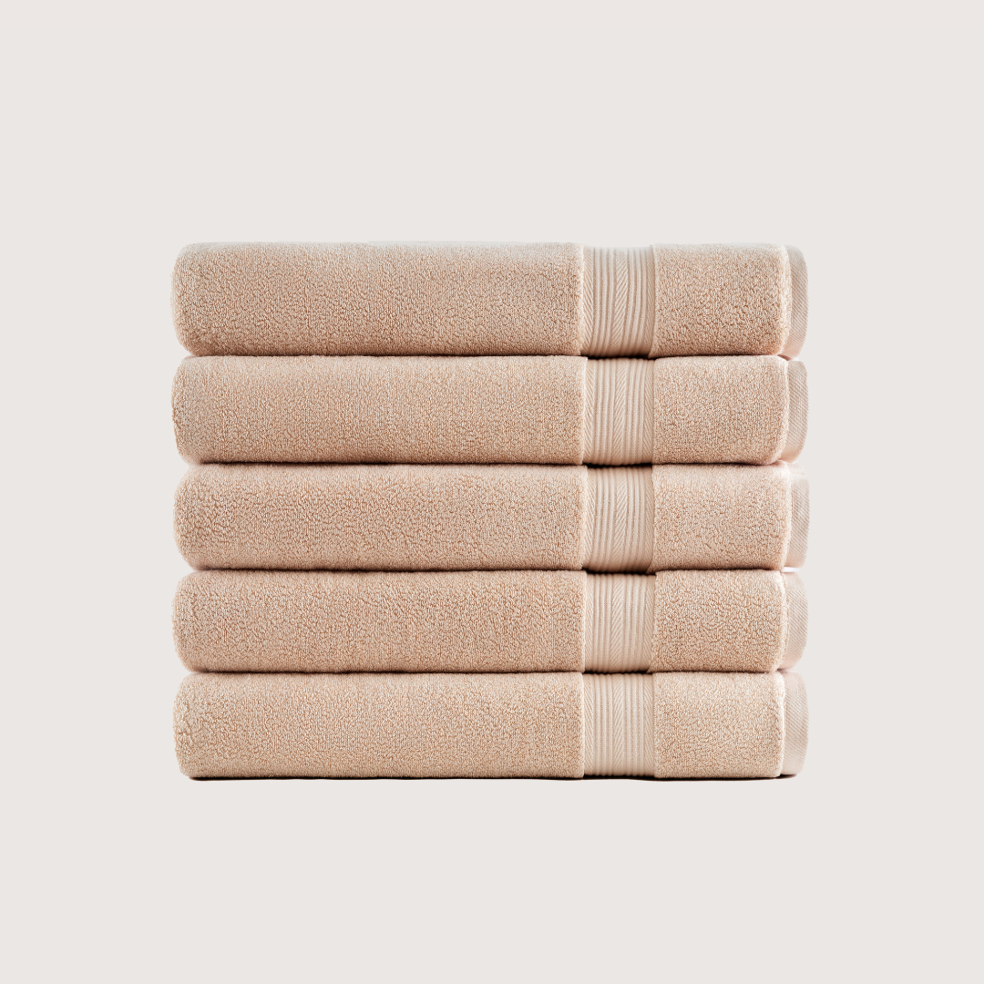 Pack of 4 Truenova Ultrasoft cotton bath towels in Sand